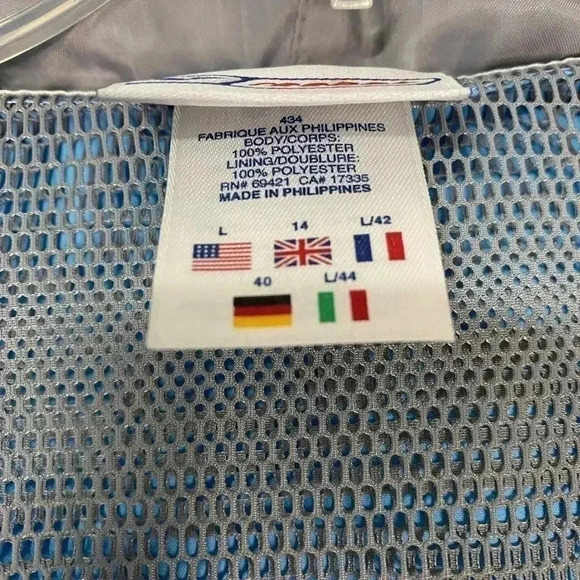 Reebok Light Blue Windbreaker Active Performance Athletic Jacket - Picture 7 of 7